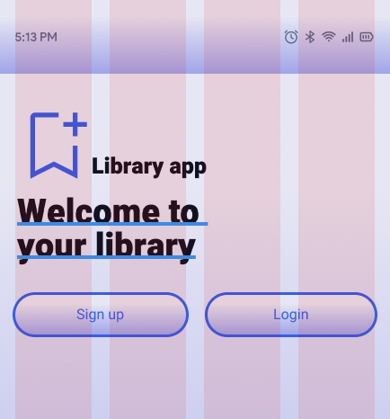 Library app showcase image